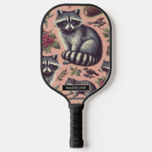 Vintager Niedlicher Racoon Pickleball Schläger