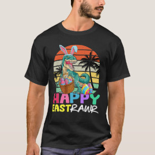 Vintager Niedlicher Trex Dino Happpy Ostertag T-Shirt