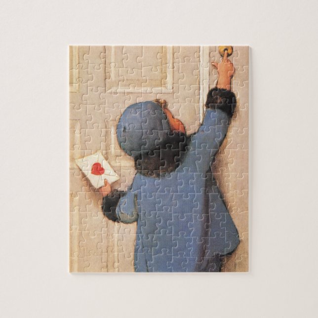 Vintager Niedlicher Valentinstag, Liebe Mailman (Vertikal)