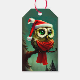 Vintager Niedlicher Weihnachtsfeiertag Geschenkanhänger