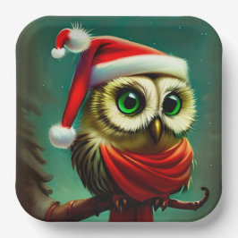 Vintager Niedlicher Weihnachtsfeiertag Pappteller