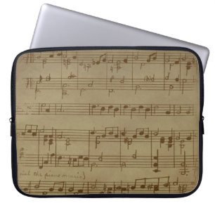 Vintager Notenhintergrund Laptopschutzhülle