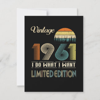 Vintager November 1961 Was ich Wollte Limited Edit Einladung