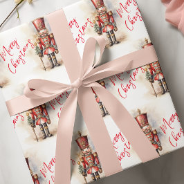 Vintager Nutcracker & Frohe Weihnachten Geschenkpapier