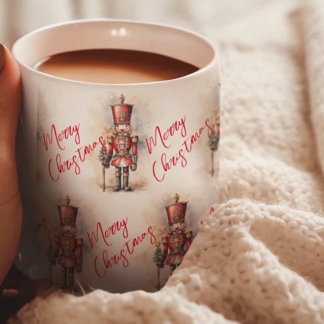 Vintager Nutcracker & Frohe Weihnachten Kaffeetasse (Von Creator hochgeladen)