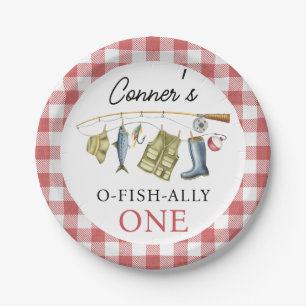 Vintager O-Fish-Ally 1. Geburtstag Pappteller