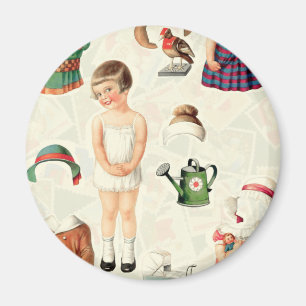 VINTAGER OBERSTER PAPIERpuppenSWEETIE Magnet
