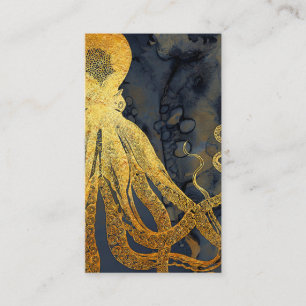 Vintager Octopus an der Küste Visitenkarte