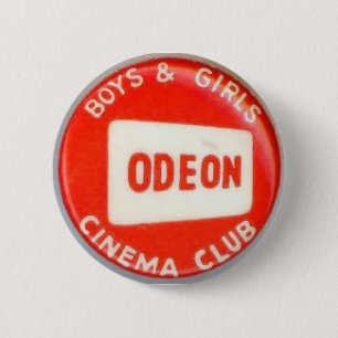 Vintager Odeon Kino-Jungen-und Mädchen-Verein Button