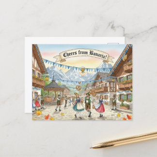 Vintager Oktoberfest Toast Postkarte