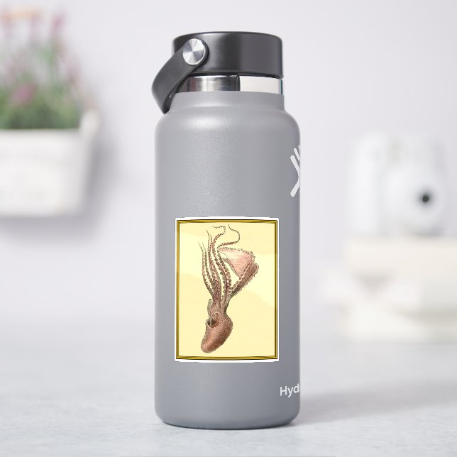 Vintager Oktopus Aufkleber (HydroFlask)