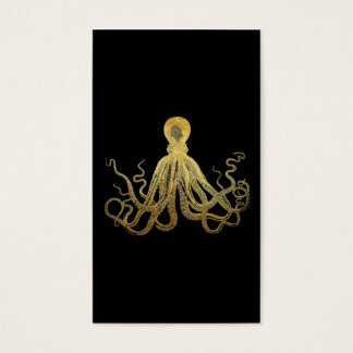 Vintager Oktopus Gold Schwarze Tinte Küste Nautic