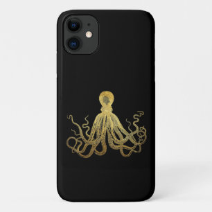 Vintager Oktopus Gold Schwarze Tinte Küste Nautic Case-Mate iPhone Hülle