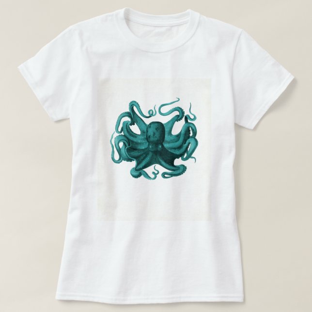 Vintager Oktopus T-Shirt (Design vorne)