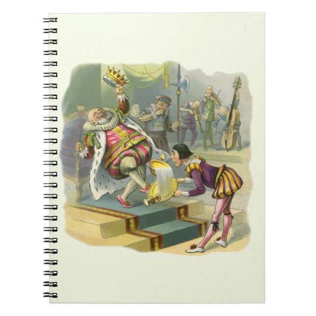 Vintager Old King Cole Kinderzimmer Rhyme Gedicht  Notizblock (Vorderseite)