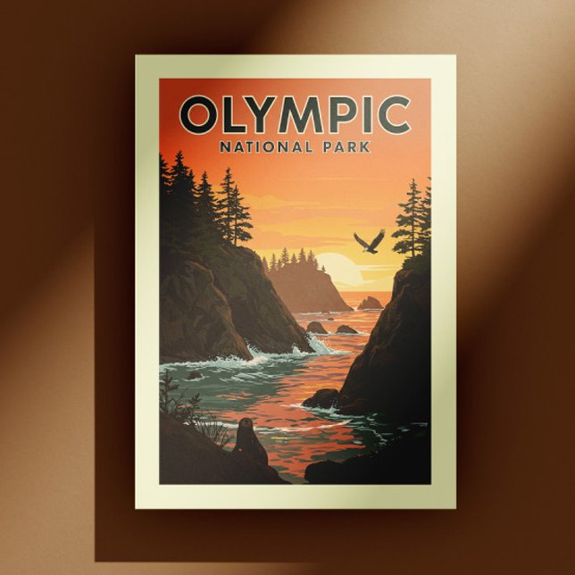 Vintager olympischer Nationalpark Postkarte (Von Creator hochgeladen)