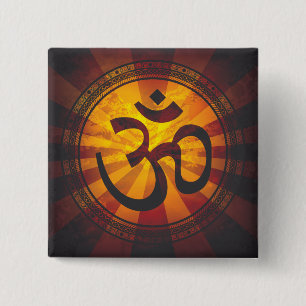 Vintager OM-Symbol-Druck Button