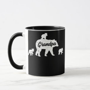 Vintager Opa Bär 3 Cubs  Tasse