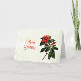 Vintager Orange Lilly Floral Geburtstag Karte