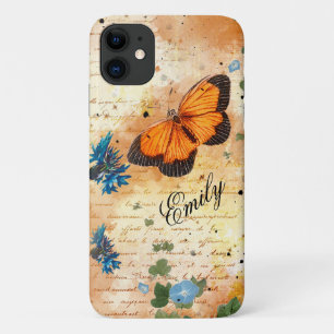 Vintager Orangenschmetterling Case-Mate iPhone Hülle
