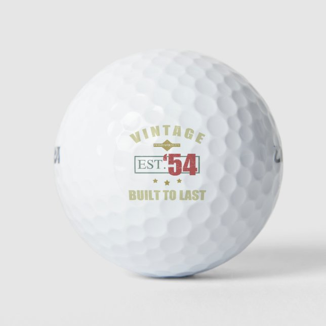 Vintager Osten. 1954 70. Geburtstag Golfball (Vorderseite)