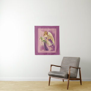 Vintager Osterangel Wandteppich
