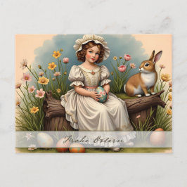 Vintager Osterbaum Feiertagspostkarte
