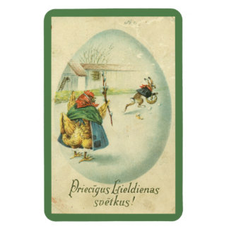 Vintager Ostern in Lettland Magnet