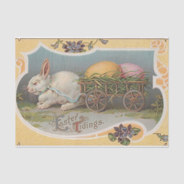 Vintager OsternTidings Seidenpapier (Vorderseite)