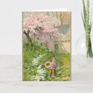 Vintager Osterurlaub Grußkarte Feiertagskarte