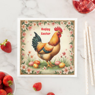 Vintager Osterurlaub Trendkultur zum Ostern Serviette