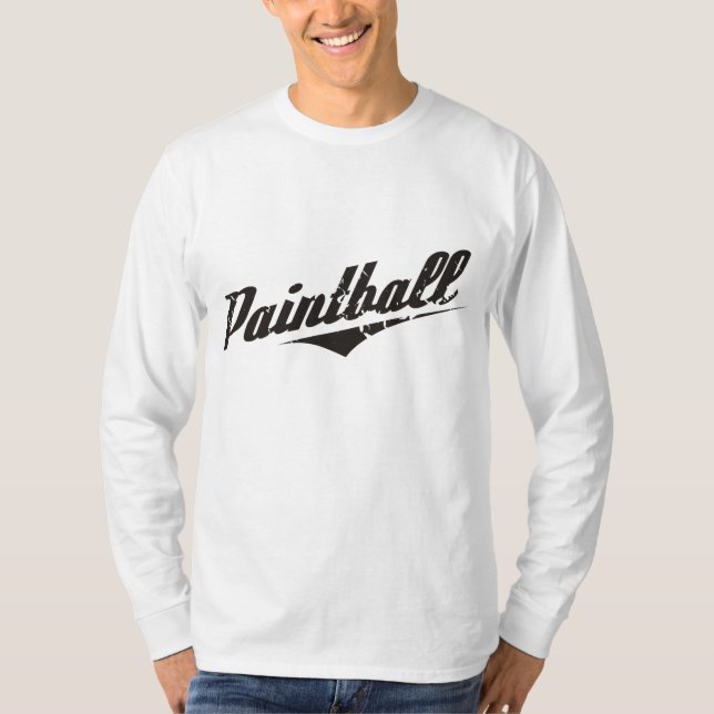 Vintager Paintball-langer Hülsen-T - Shirt (Vorderseite)