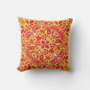 Vintager Paisley-Bandanabdruck, Seidenhals  Kissen