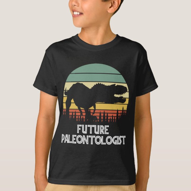 Vintager Paläontologe Dinosaurier T-Shirt (Vorderseite)