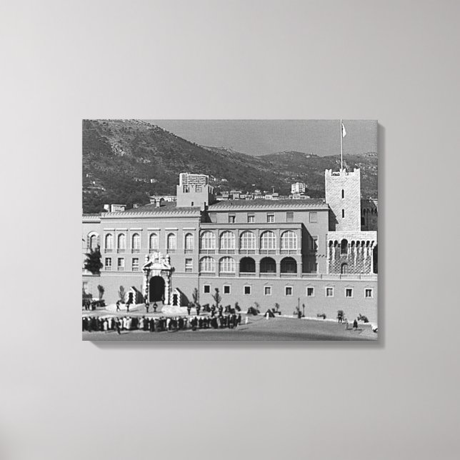 Vintager Palast des Fürstentums Monaco Leinwanddruck (Vorderseite)