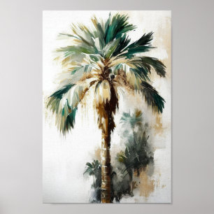 Vintager Palmenbaum, Poster der Tropenwand