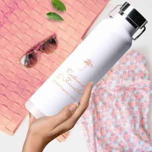 Vintager Palmenbaum tropisch Trinkflasche