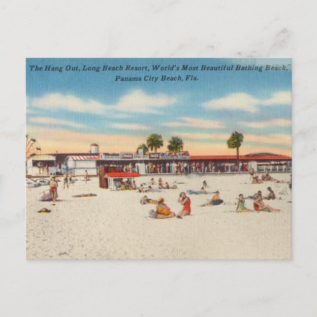 Vintager Panama City Beach, Florida Postkarte (Vorderseite)