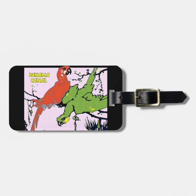 Vintager Panamakanal Gepäckanhänger (Vorderseite horizontal)