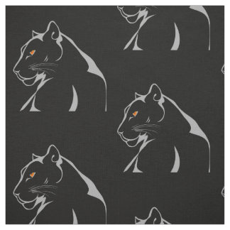 Vintager Panther Big Strong Angry Cat Orange Eyes Stoff