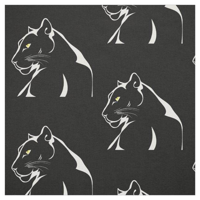 Vintager Panther Big Strong Katzengelbe Augen Stoff (Muster)