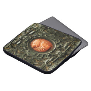 Vintager Papiermache Grunge Laptop-Sleeve Laptopschutzhülle