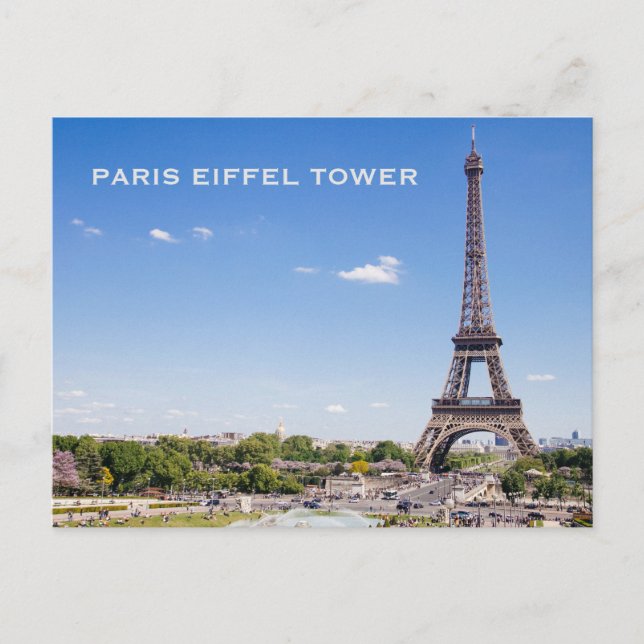 Vintager Paris Tourismus Postkarte (Vorderseite)