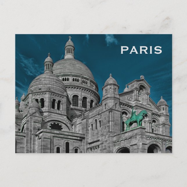Vintager Paris Tourismus Postkarte (Vorderseite)