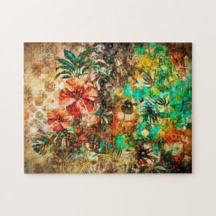 Vintager Parrot-Jungle-Hibiskus