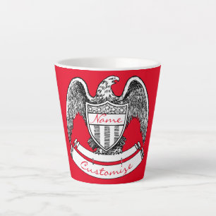 Vintager Patriotischer Adler Plaque Thunder_Cove Milchtasse