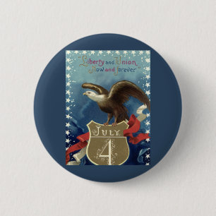 Vintager Patriotischer Amerikanische Unabhängigkei Button