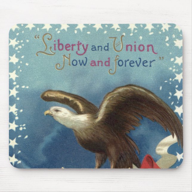 Vintager Patriotischer Amerikanische Unabhängigkei Mousepad (Vorne)