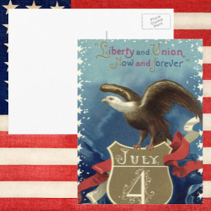 Vintager Patriotischer Amerikanische Unabhängigkei Postkarte