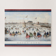 Vintager Patriotischer Gewerkschaft Pond Skaten Ri